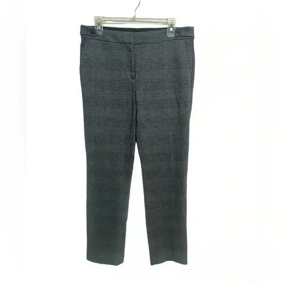 Ann Taylor Wool Blend Gray Modern Fit Mid Rise Straight Leg Trouser Pants Sz 6 - Picture 1 of 7